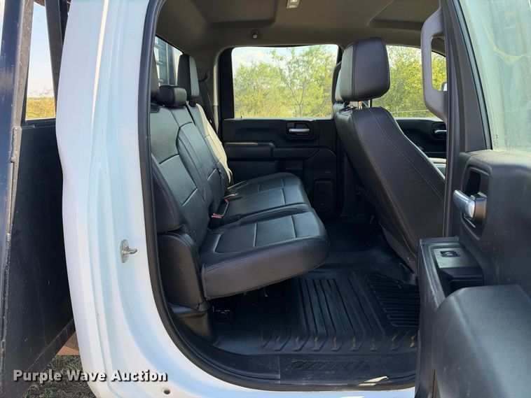 image for item FN3744 2021 GMC Sierra 3500 4X4 Crew Cab flatbed pickup truck