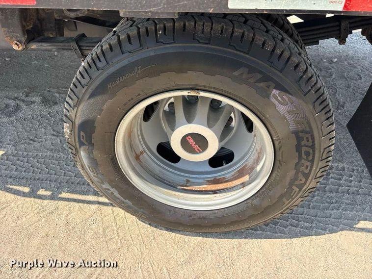 image for item FN3747 2021 GMC Sierra 3500 Crew Cab flatbed pickup truck