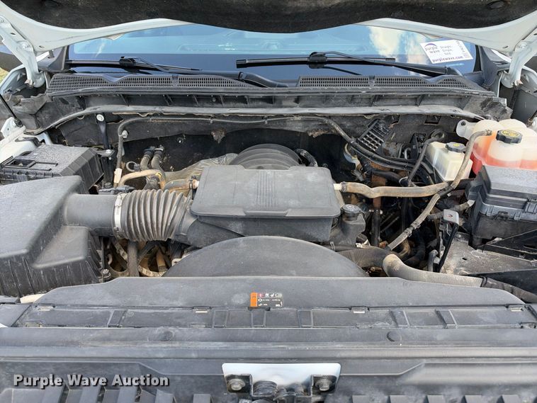 image for item FN3748 2021 GMC Sierra 3500 4X4 Crew Cab flatbed pickup truck