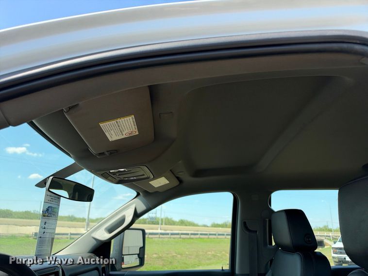 image for item FN3757 2021 GMC Sierra 3500 4X4 Crew Cab flatbed pickup truck