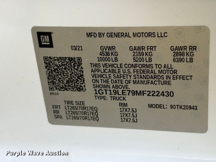 image for item FN3758 2021 GMC Sierra 2500 Crew Cab pickup truck