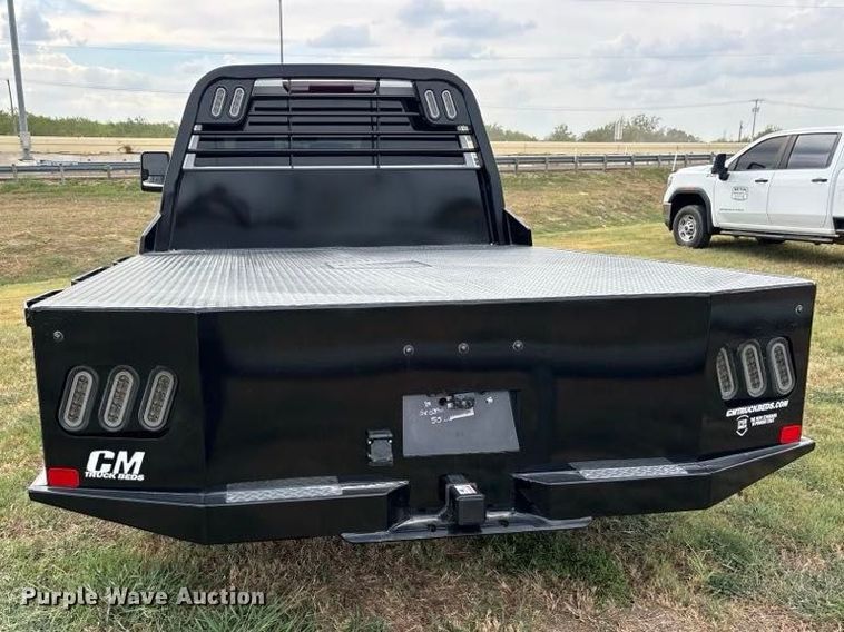 image for item FN3770 2020 GMC 3500 Crew Cab flatbed pickup truck
