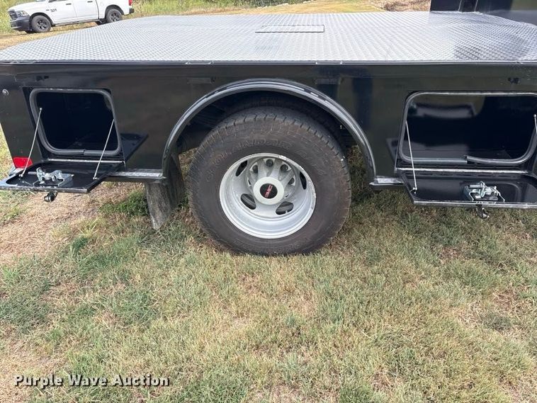 image for item FN3770 2020 GMC 3500 Crew Cab flatbed pickup truck
