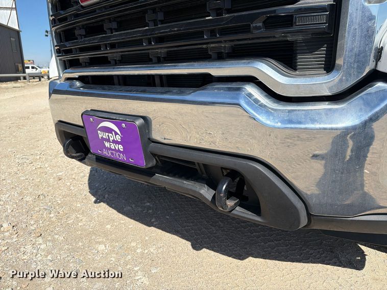 image for item FN3781 2021 GMC Sierra 3500HD 4X4 Crew Cab flatbed pickup truck