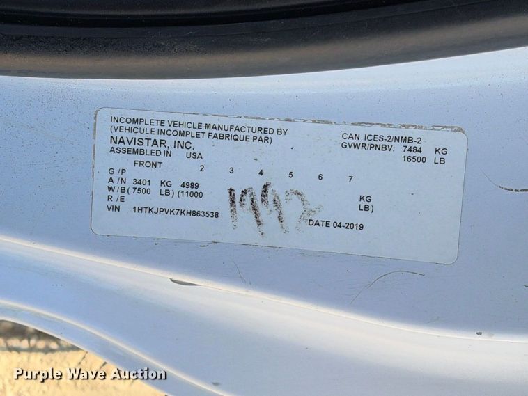 image for item FN3787 2019 Chevrolet Silverado 4500HD 4X4 mechanics truck