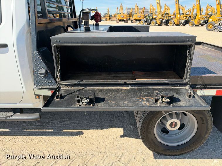 image for item FN3804 2021 GMC Sierra 3500 HD 4X4 Crew Cab flatbed pickup truck