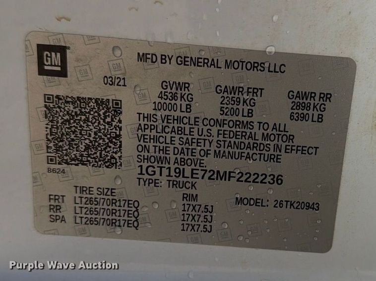 2021 GMC SIERRA 2500