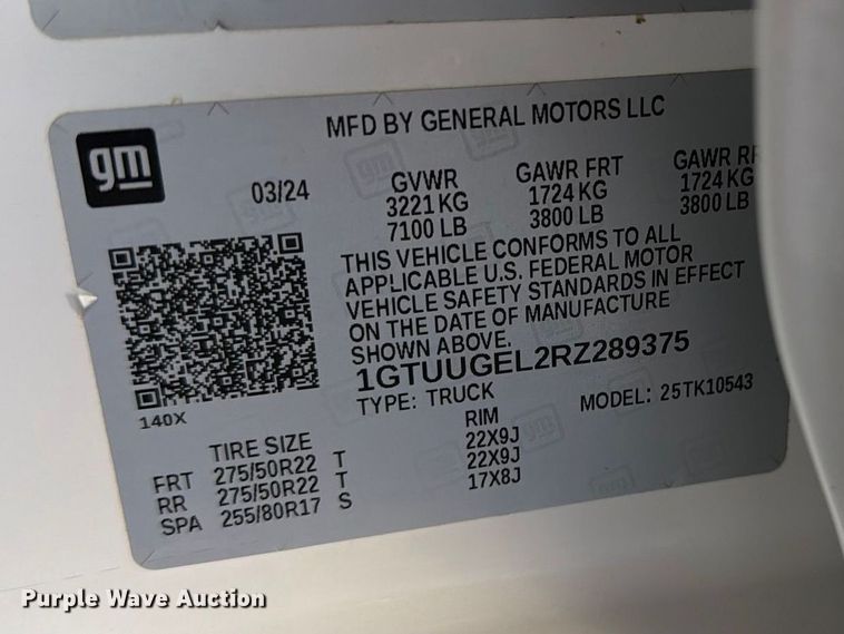 image for item FN3819 2024 GMC Sierra Denali 1500 4X4 Crew Cab pickup truck