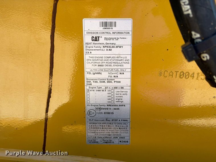 image for item FN3829 2022 Caterpillar 415 4X4 backhoe