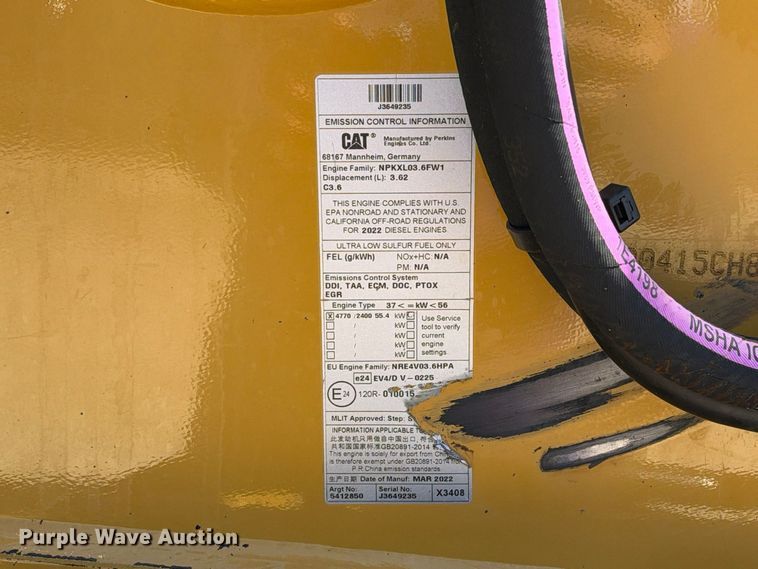image for item FN3830 2022 Caterpillar 415 4X4 backhoe