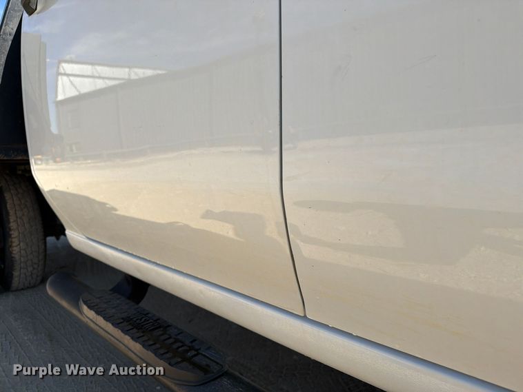 image for item FN3834 2021 GMC Sierra 3500HD 4X4 Crew Cab flatbed pickup truck