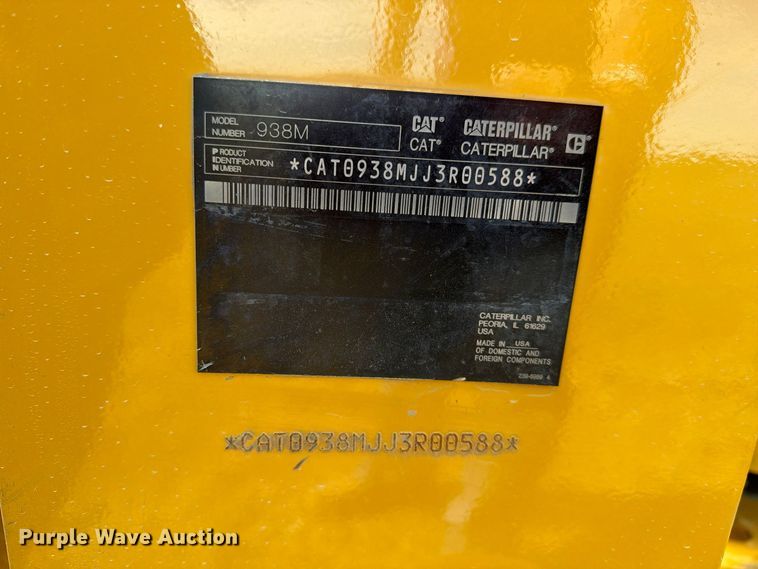 image for item FN3855 2015 Caterpillar 938M wheel loader