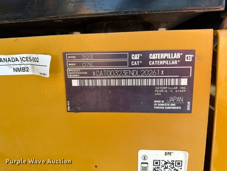 image for item FN3858 2022 Caterpillar 323 TC excavator