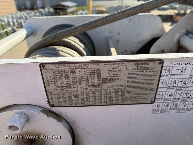 image for item DT3045 2013 Kenworth T370 digger derrick truck