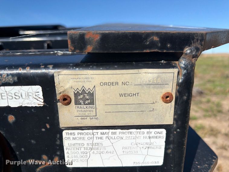 image for item EI7776 2000 Trail King TK110HDC lowboy equipment trailer