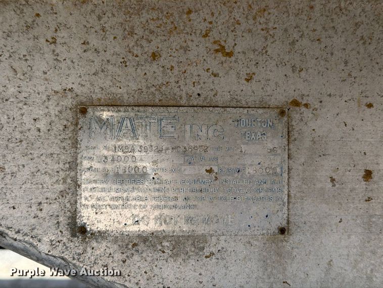 image for item ER3475 1989 Mate end dump trailer