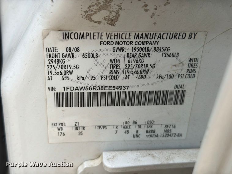 image for item EU0908 2008 Ford F550 Super Duty Crew Cab utility / service truck