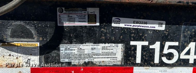 image for item EW2236 2005 C&B equipment trailer
