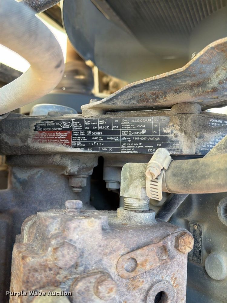 image for item EX1054 1995 Ford F800 dump truck