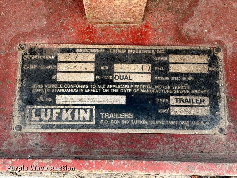 image for item FB8379 1997 Lufkin RM-ST flatbed trailer