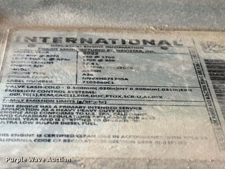 image for item FC4499 2023 International LT625 semi truck