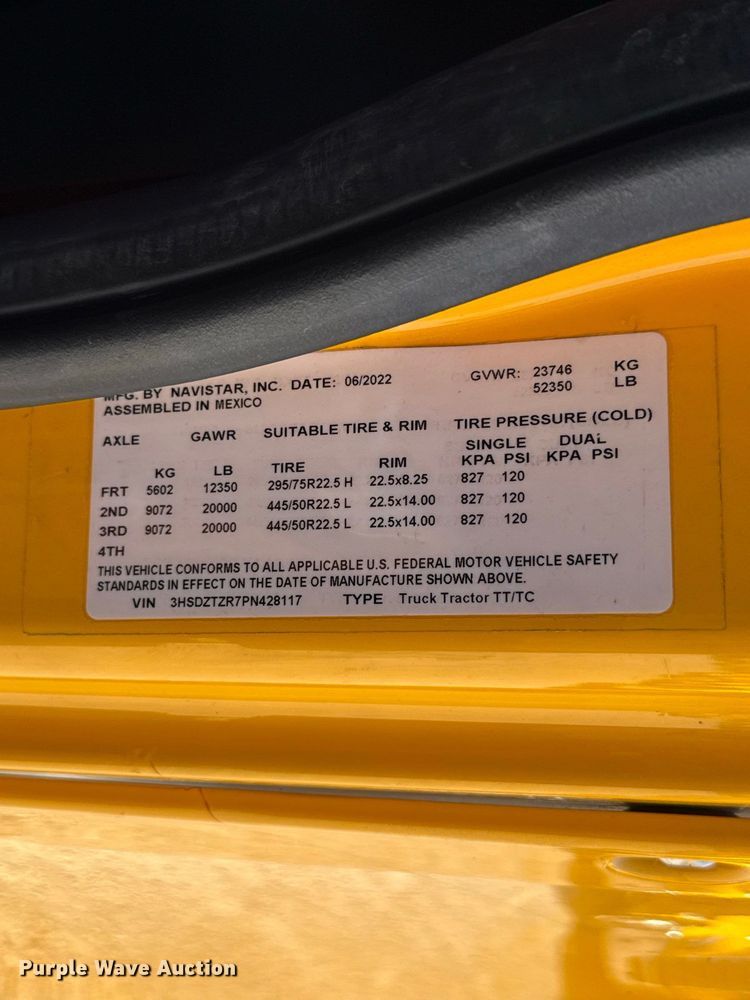 image for item FC4499 2023 International LT625 semi truck