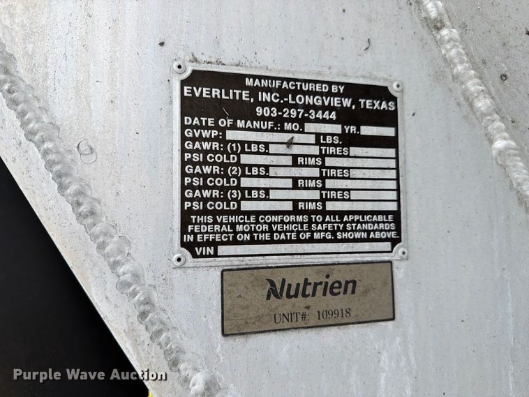 image for item FJ2024 2001 Everlite end dump trailer