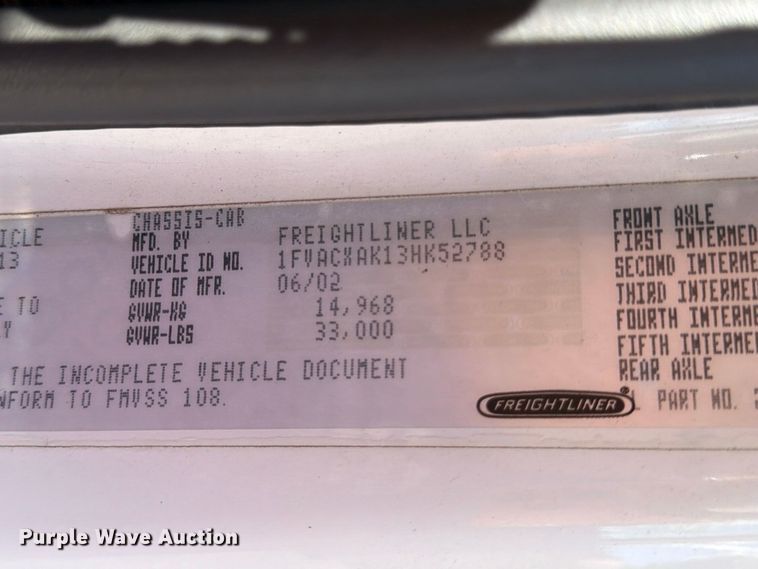 image for item FK2172 2003 Freightliner Business Class M2 box truck