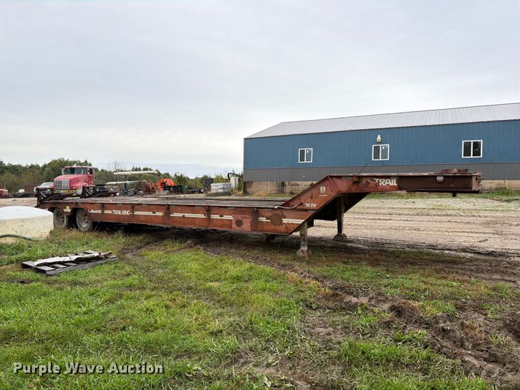 image for item FM6540 1985 Trail King TK70 drop deck equipment trailer