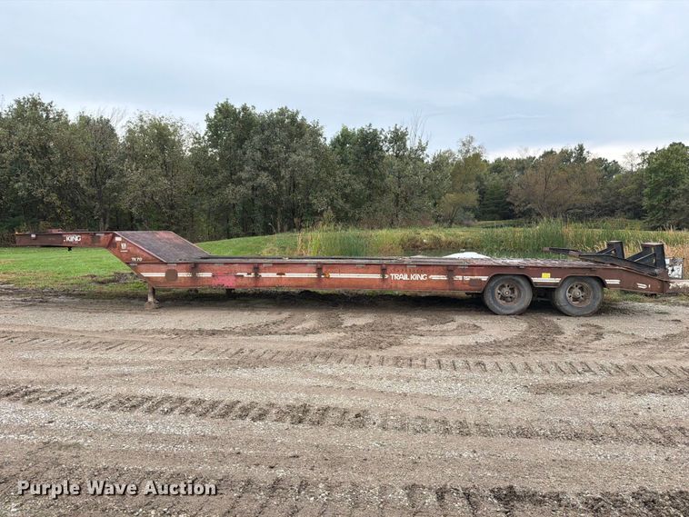 image for item FM6540 1985 Trail King TK70 drop deck equipment trailer