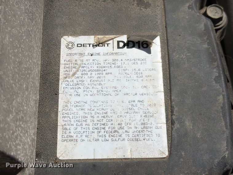 image for item FP3034 2020 Western Star 5700 semi truck