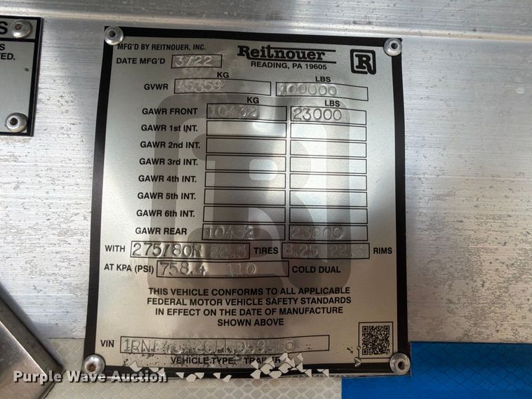 image for item FU1052 2023 Reitnouer Inc. flatbed trailer