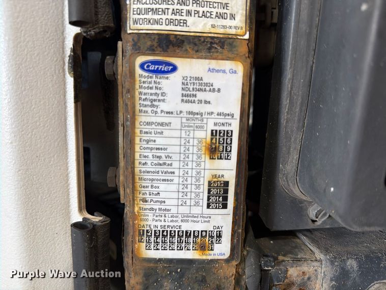 image for item FU4741 2012 Carrier reefer unit