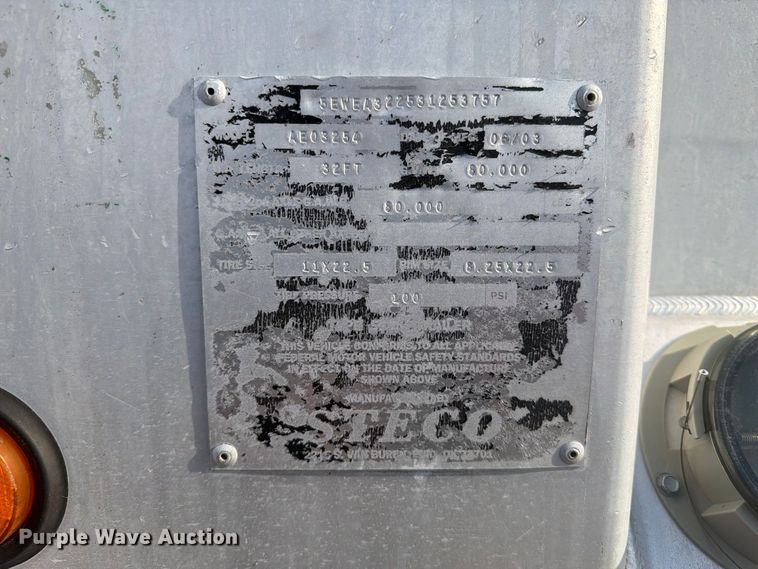 image for item FW3502 2003 Steco AE03254 ejector trailer