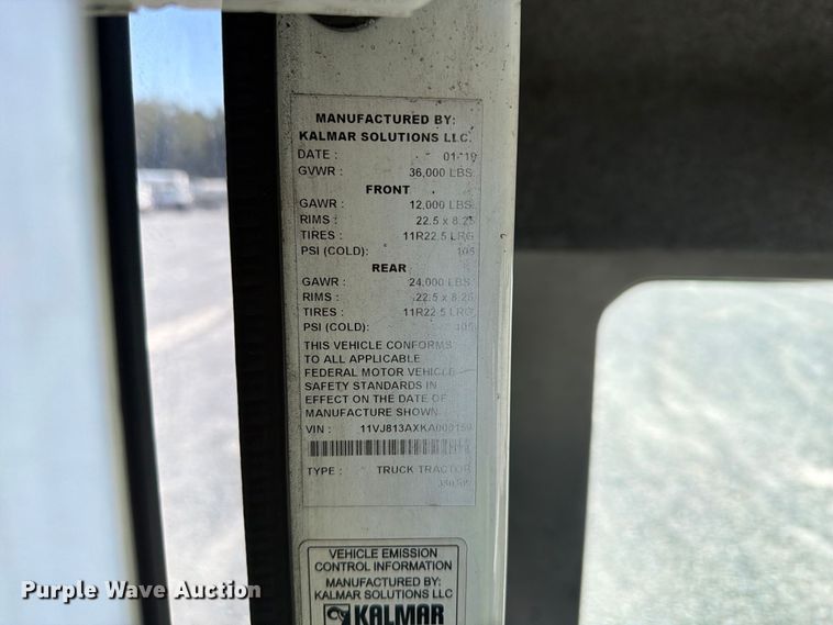 image for item YA5034 2019 Kalmar Ottawa  yard truck