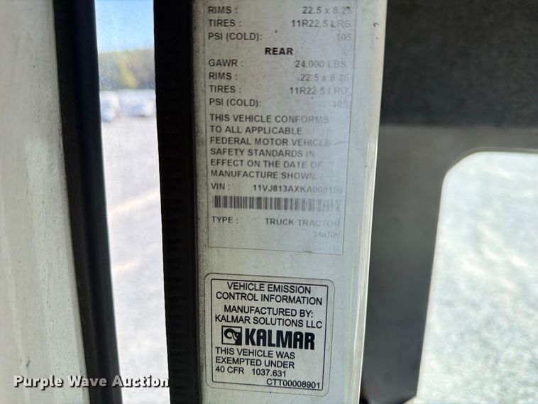 image for item YA5034 2019 Kalmar Ottawa  yard truck