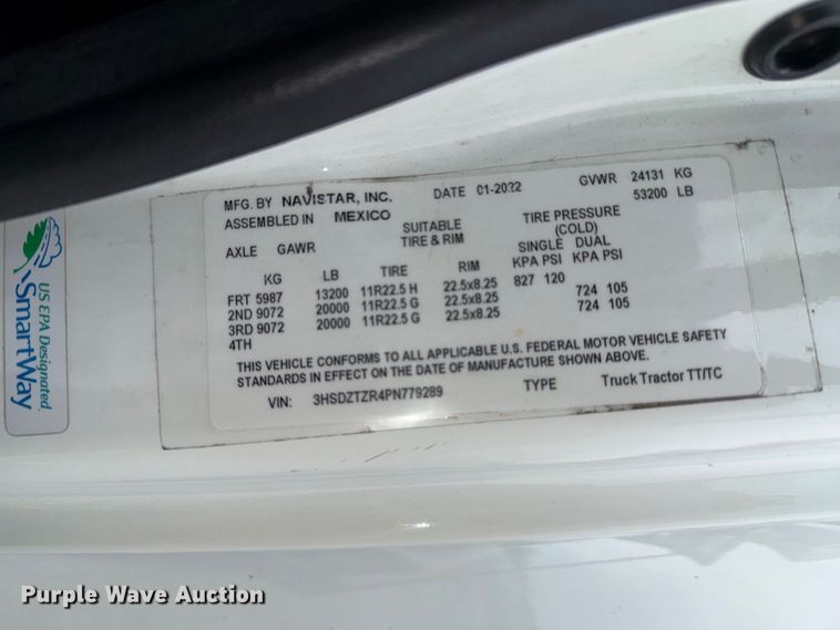 image for item YA5409 2023 International LT625 semi truck