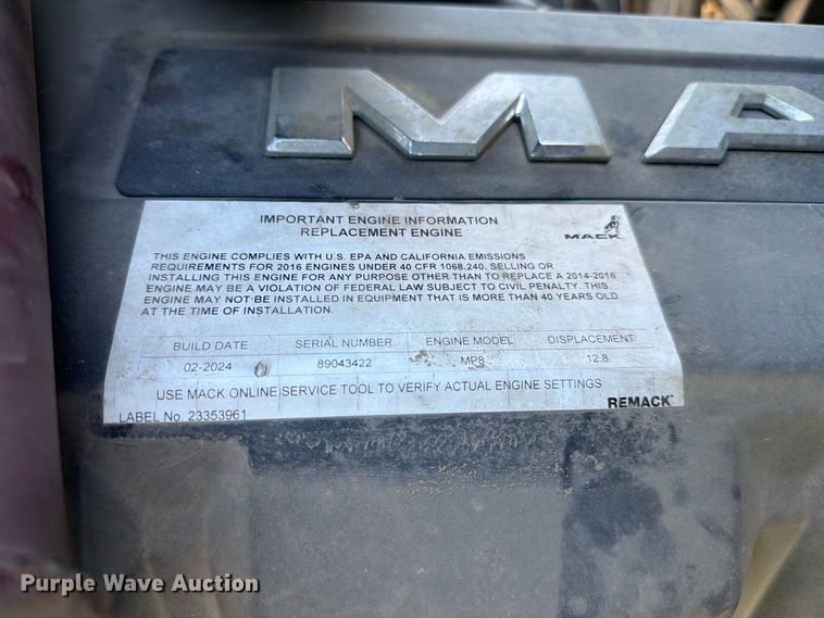 image for item YA5514 2015 Mack Granite dump truck