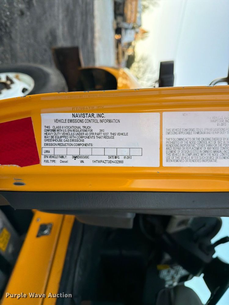 image for item DZ4945 2014 International 7500 dump truck