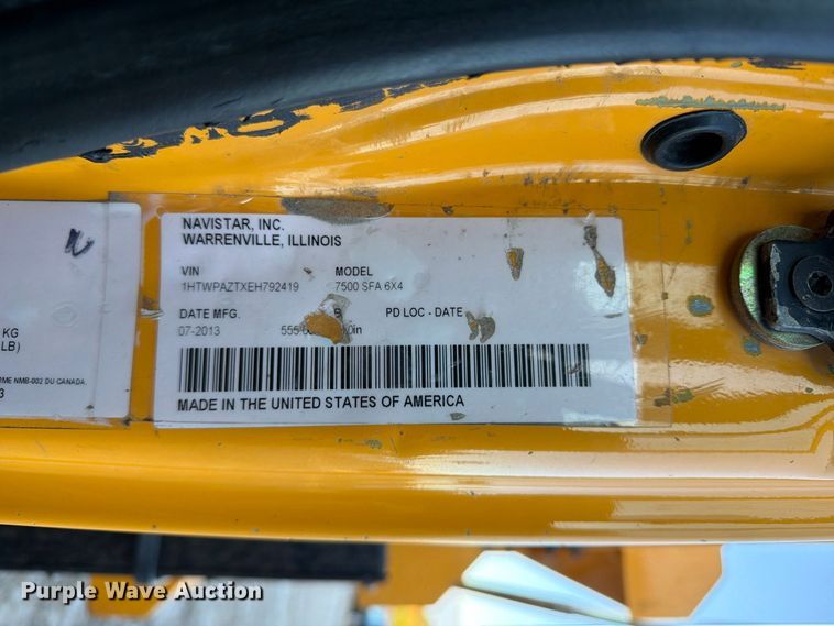 image for item DZ4948 2014 International 7500 dump truck