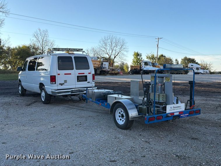 image for item DZ4949 1999 Ford  E350 Super Duty XLT utility van and falling weight deflectometer trailer