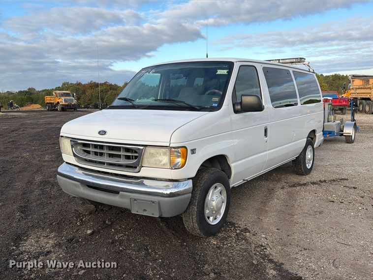 image for item DZ4949 1999 Ford  E350 Super Duty XLT utility van and falling weight deflectometer trailer