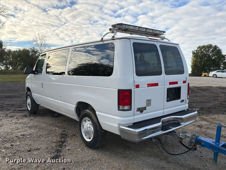 image for item DZ4949 1999 Ford  E350 Super Duty XLT utility van and falling weight deflectometer trailer