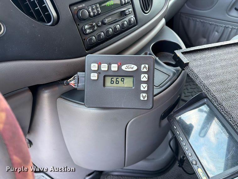 image for item DZ4949 1999 Ford  E350 Super Duty XLT utility van and falling weight deflectometer trailer