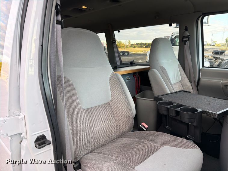 image for item DZ4949 1999 Ford  E350 Super Duty XLT utility van and falling weight deflectometer trailer