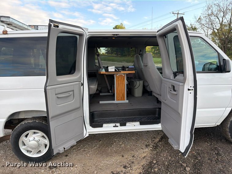 image for item DZ4949 1999 Ford  E350 Super Duty XLT utility van and falling weight deflectometer trailer
