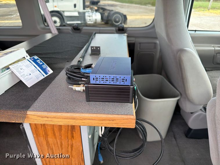 image for item DZ4949 1999 Ford  E350 Super Duty XLT utility van and falling weight deflectometer trailer