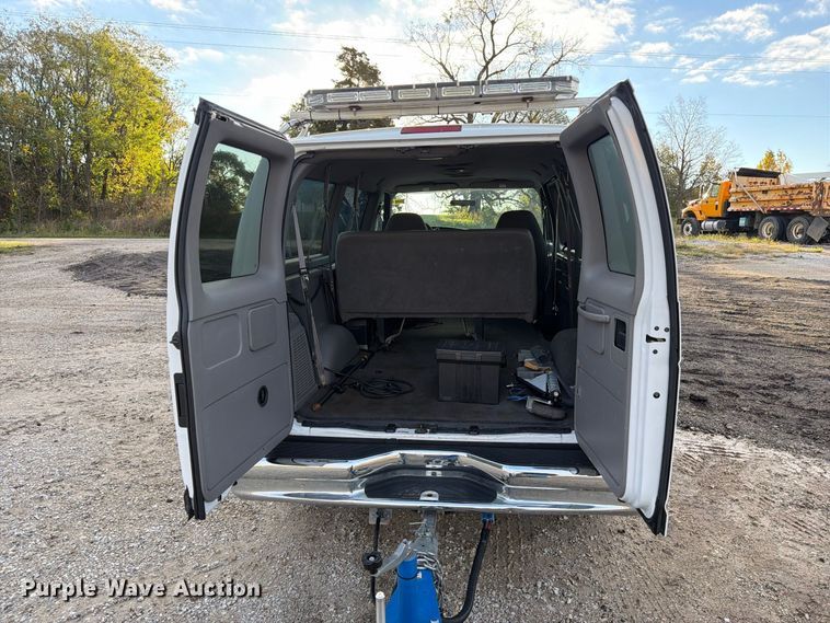 image for item DZ4949 1999 Ford  E350 Super Duty XLT utility van and falling weight deflectometer trailer