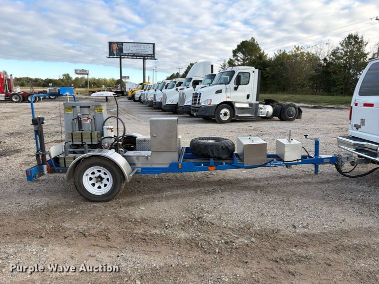 image for item DZ4949 1999 Ford  E350 Super Duty XLT utility van and falling weight deflectometer trailer