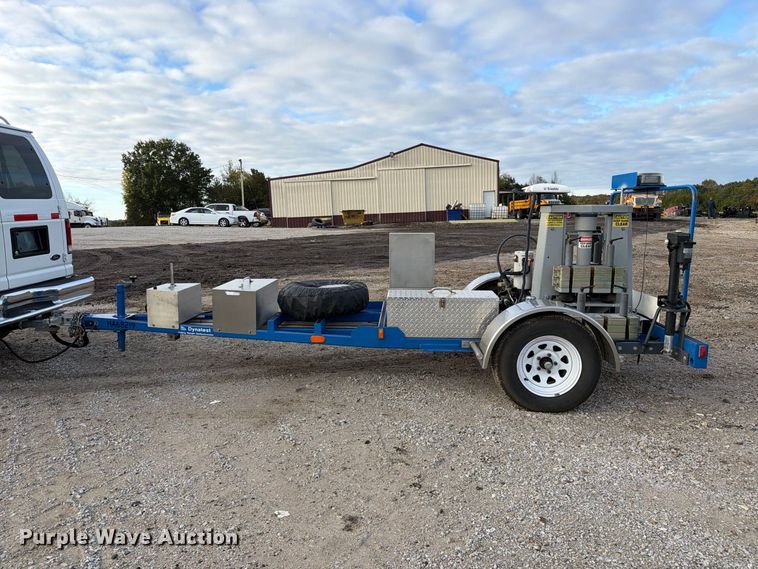 image for item DZ4949 1999 Ford  E350 Super Duty XLT utility van and falling weight deflectometer trailer